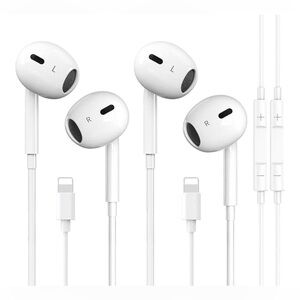 🌸NEW 2 Packs- Wired Headphones for iPhone Earbuds Built-in Microphone.